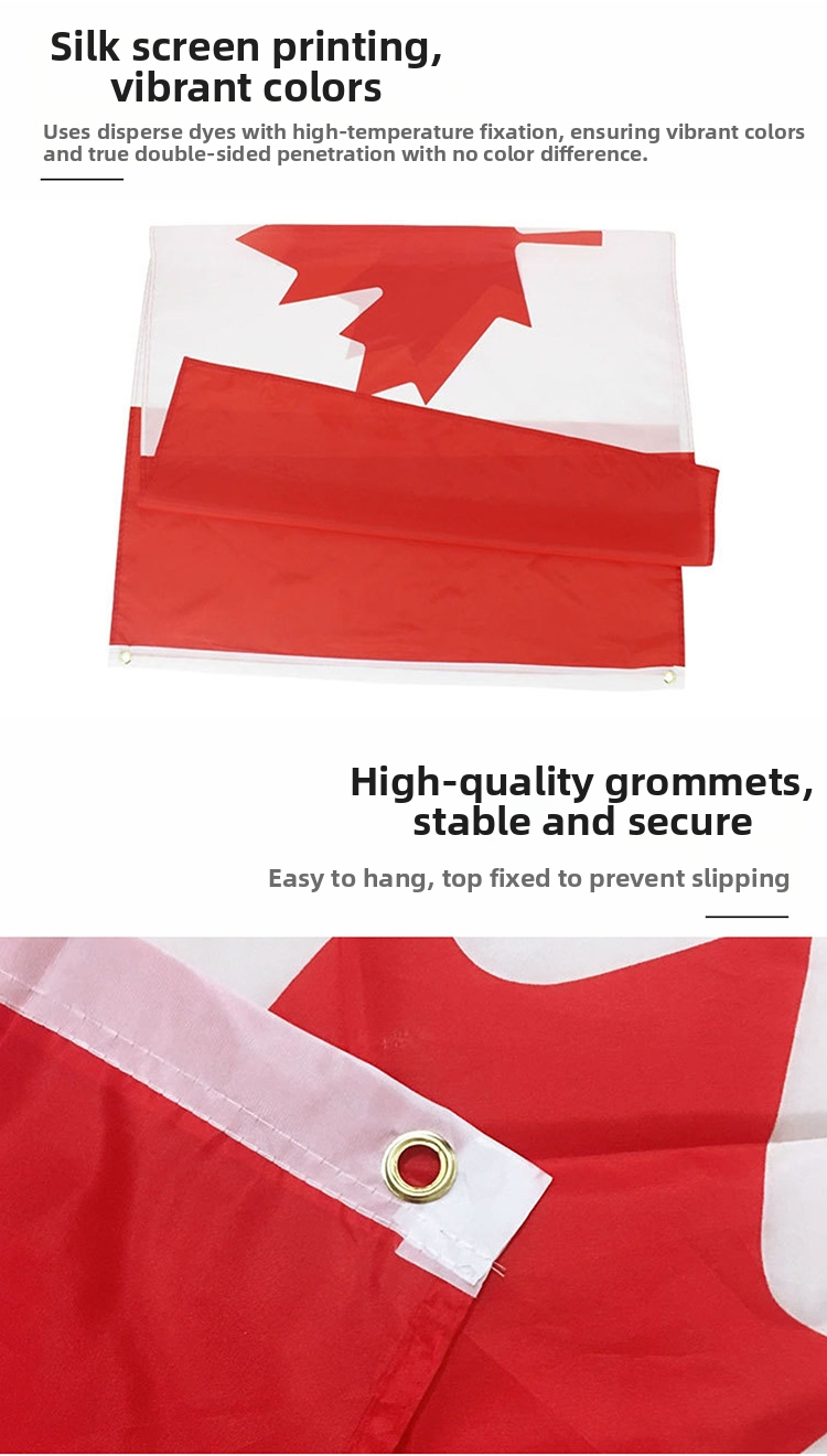 Canadian Flag Heavy-duty Polyester With Brass Grommets Durable_voghion.com