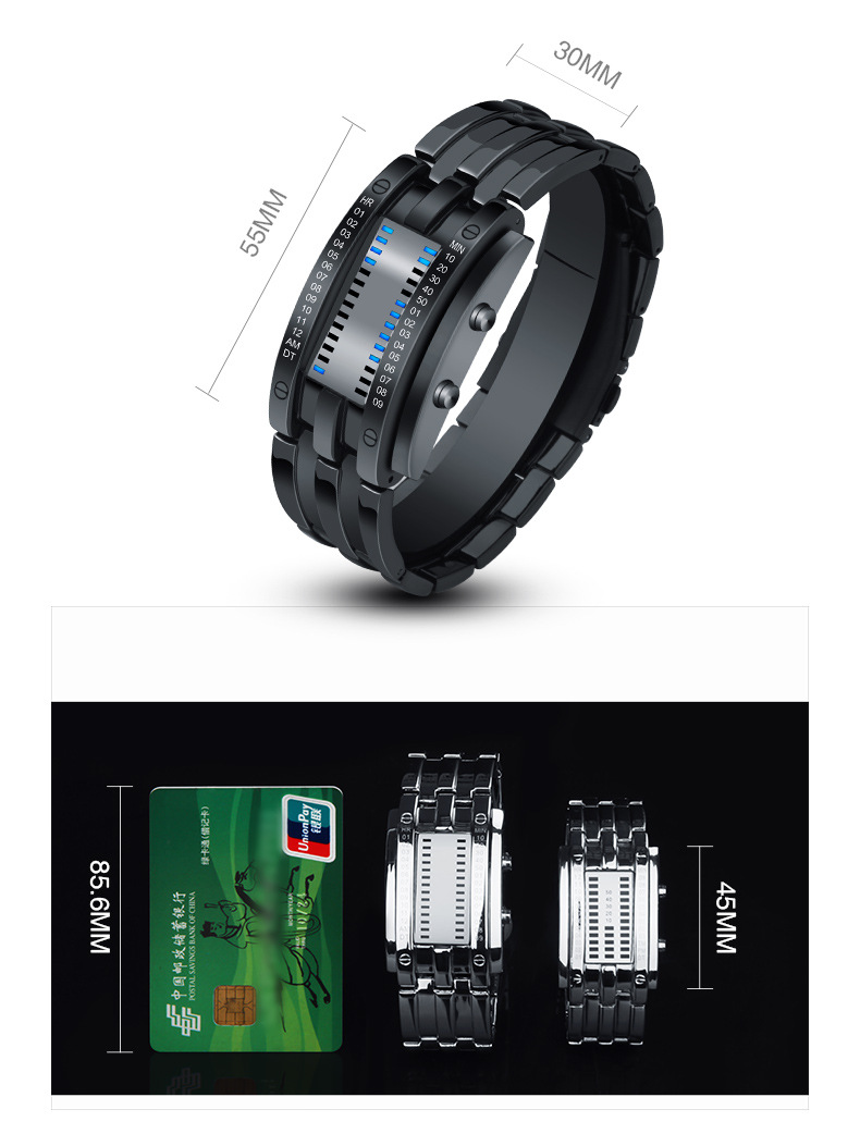 Montre digitale rétro led étanche unisexe pour les couples_voghion.com