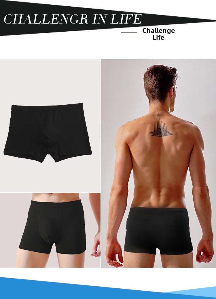 Boxer uomo in cotone caldo vita media intimo maschile trunks_voghion.com