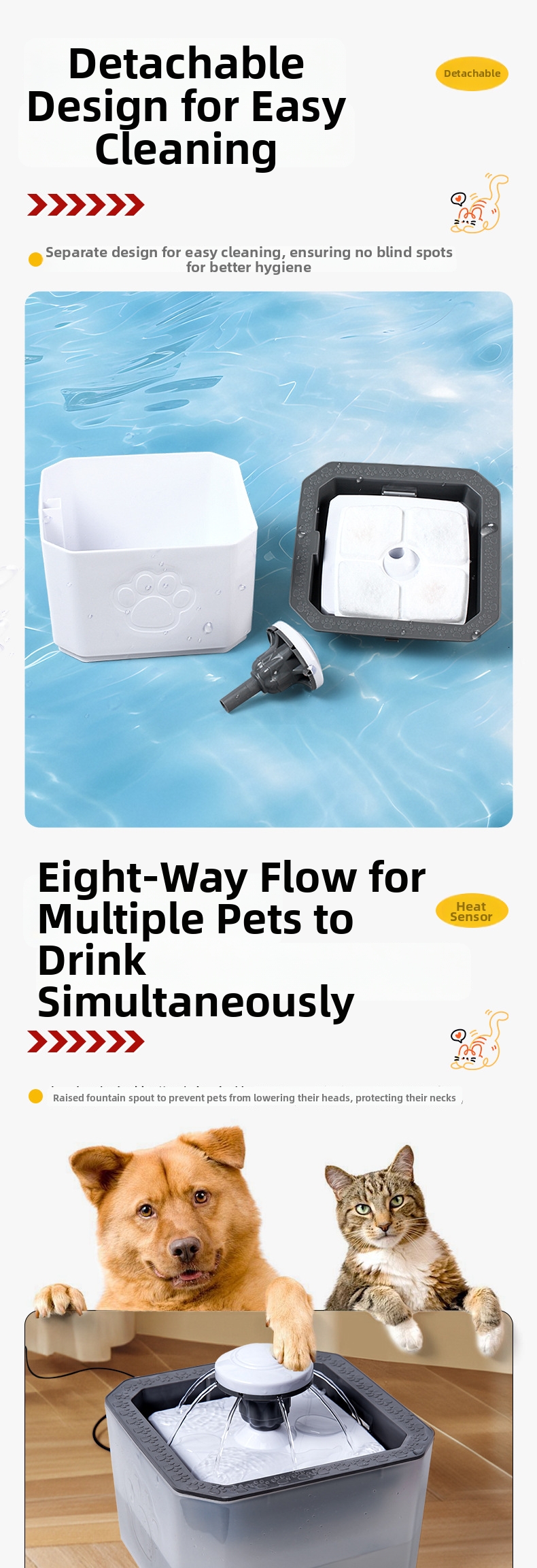 Smart Pet Water Dispenser Automatic Quiet Fountain For Pets_voghion.com