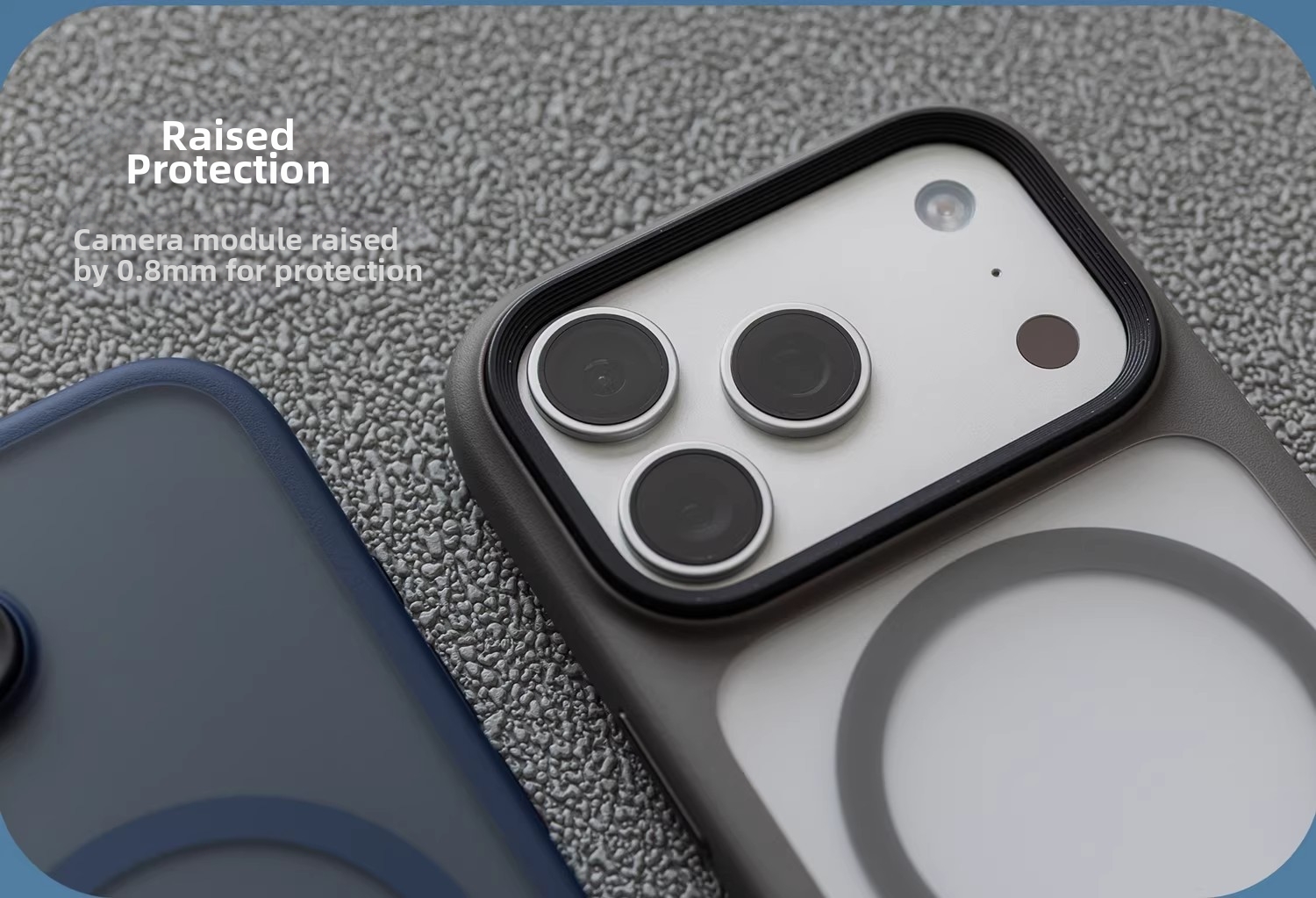 Mattierte, transparente Hülle für iPhone 17 Pro Max – Stoßfeste Schutzhülle mit KI-Kamerataste (16 Zoll)_voghion.com