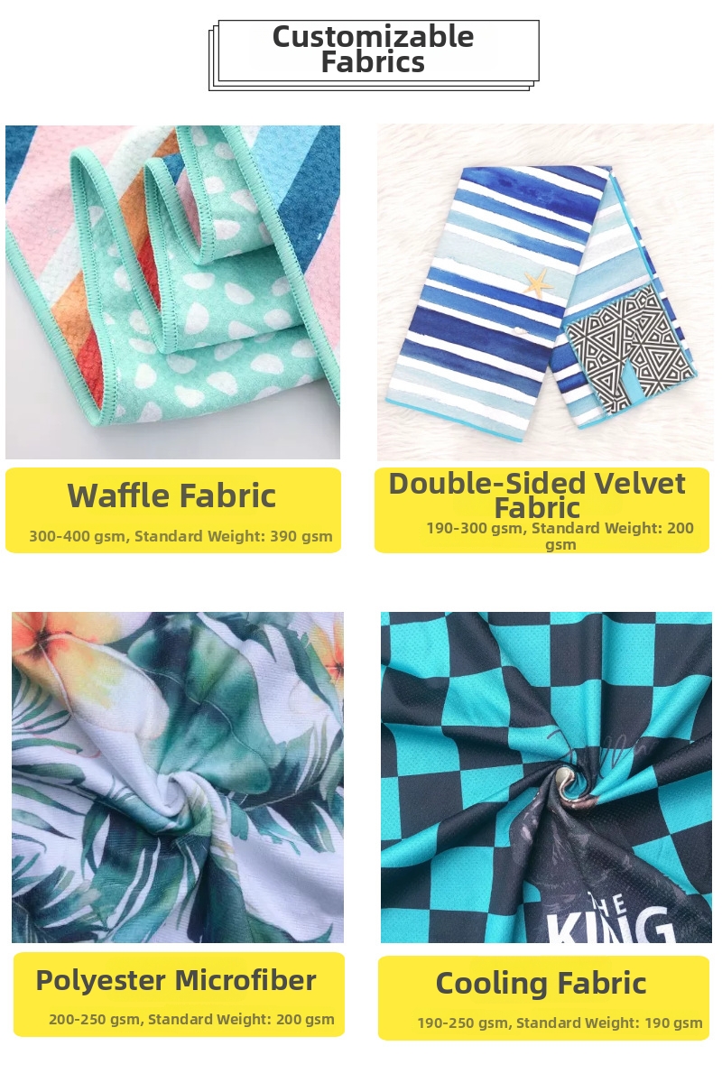 Serviette de plage double face en polaire à séchage rapide, anti-sable, avec sac de rangement._voghion.com