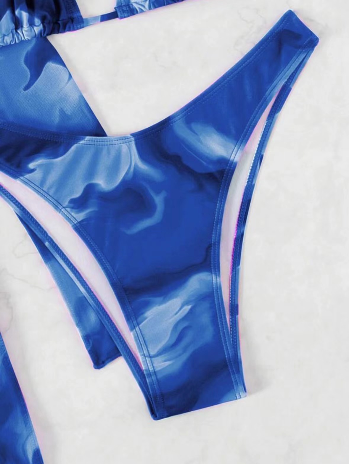 Women's Tie-dye Bikini Set With Adjustable Cover-up Skirt For Beach_voghion.com
