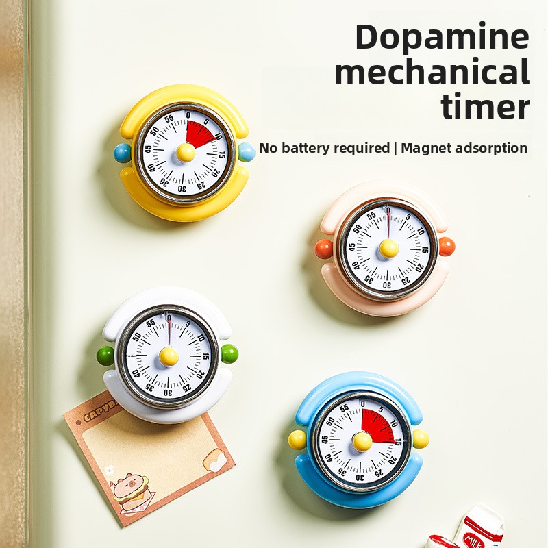 【Original】 Mechanischer, magnetischer Küchentimer mit visueller Zeitanzeige und Alarmfunktion_voghion.com