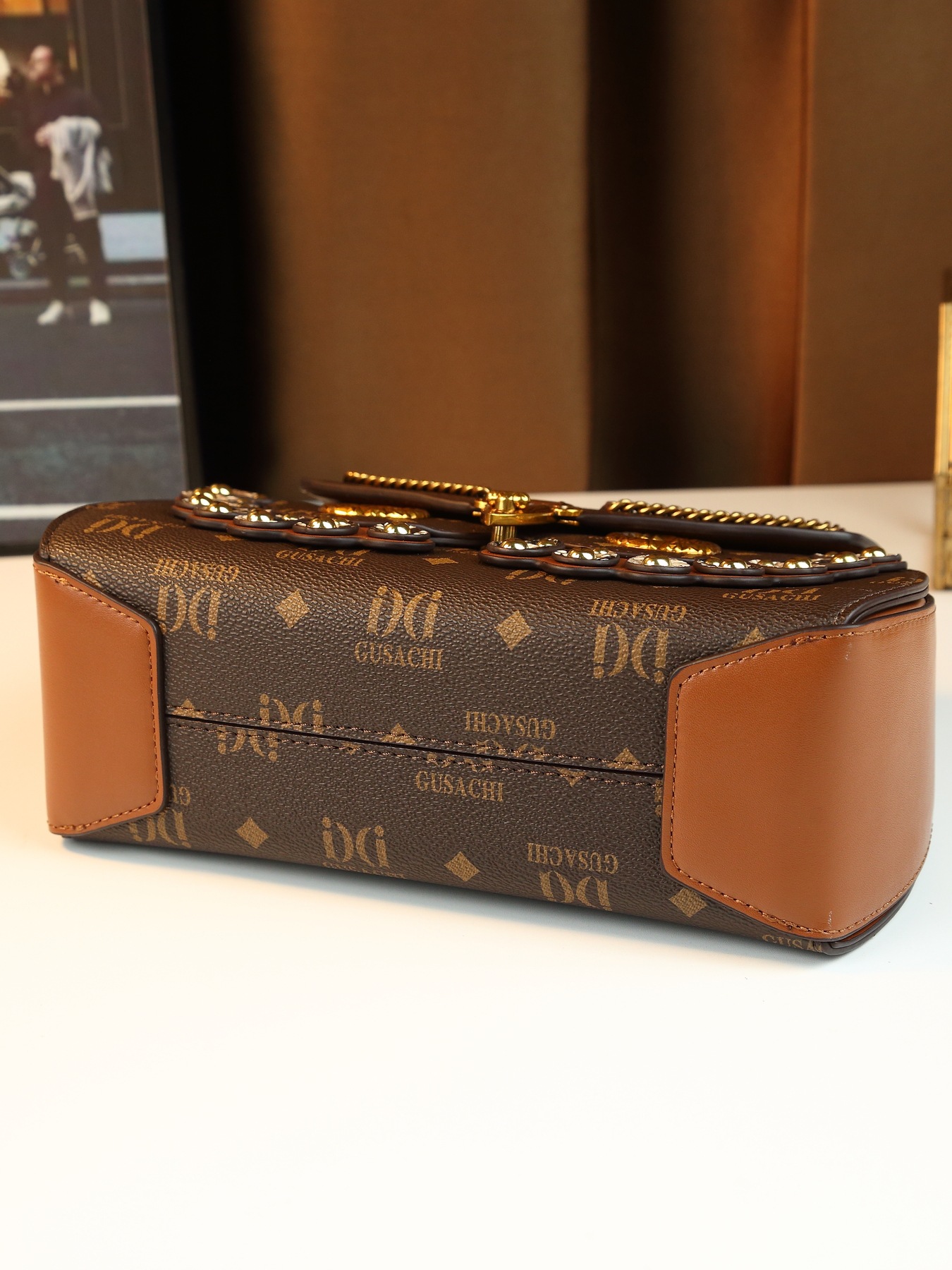 Borsa a tracolla da donna di lusso con stampa retro chic_voghion.com