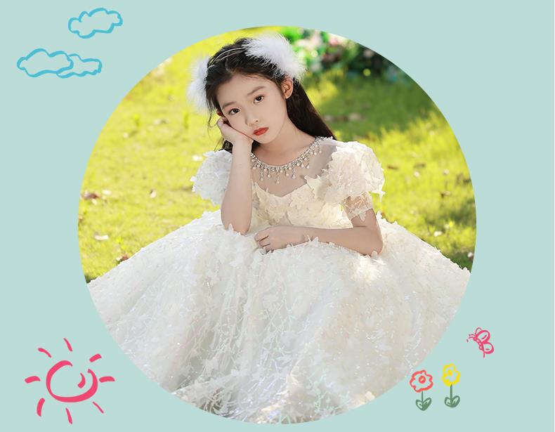 Robe de princesse luxe pour fille pour mariage et spectacle_voghion.com