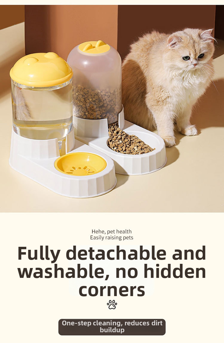 Automatic Cat Feeder And Water Dispenser Cloud Shape For Pets_voghion.com