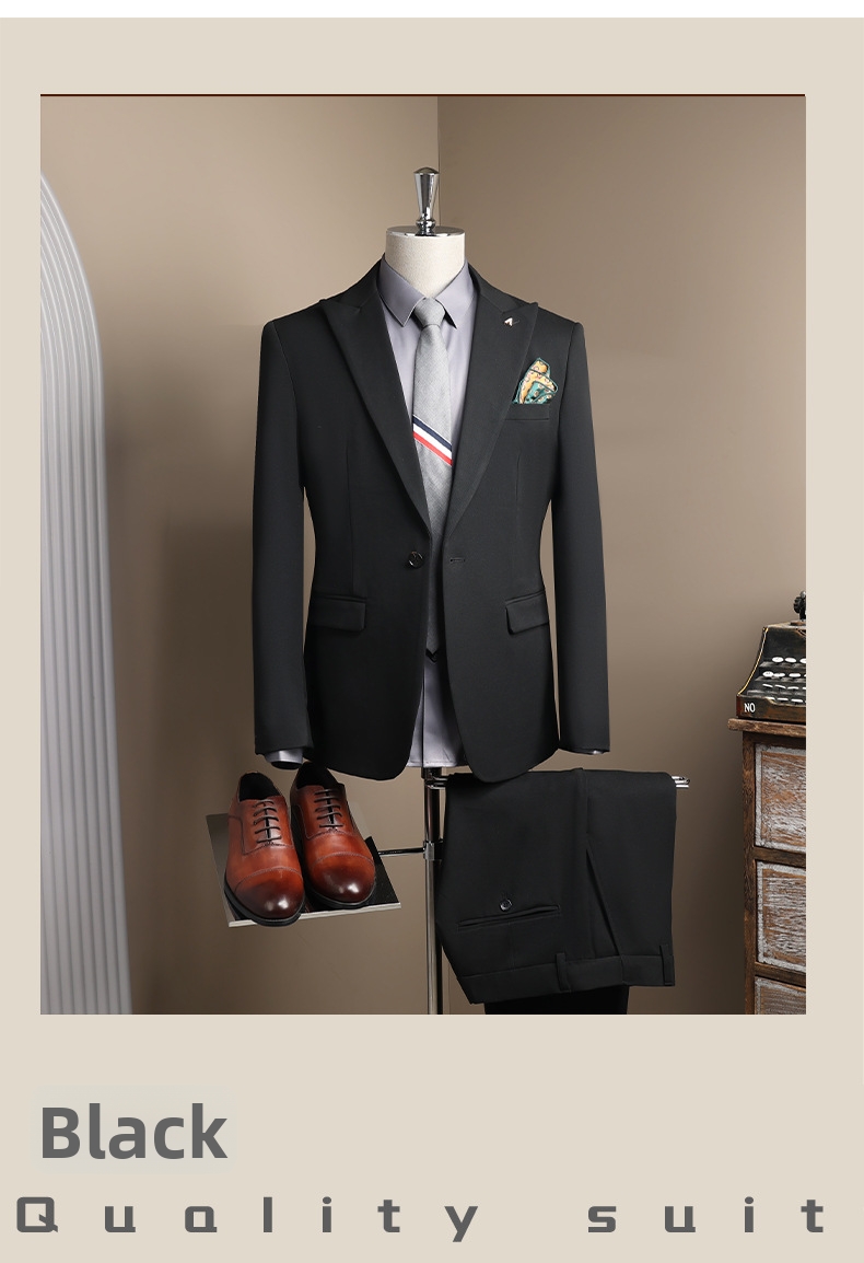 Luxury Men's Formal Suits Set - Best Man Casual Business Wedding Attire Wrinkle Resistant High End Skinny Board_viptrois.com