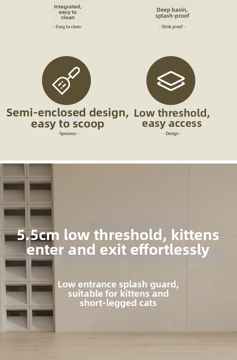 Extra Große Katzentoilette Mit Spritzschutz Und Rand Für Katzen_voghion.com