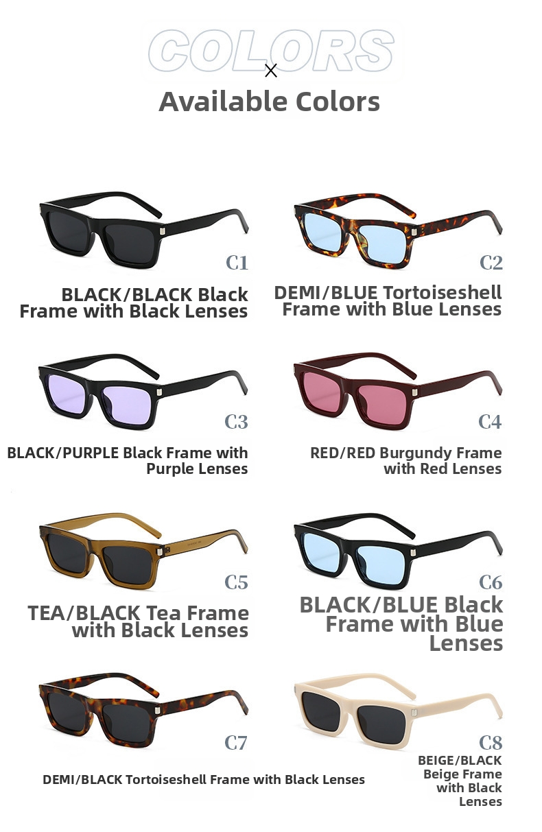 Stylish Square Frame Sunglasses Uv Protection For Women_voghion.com
