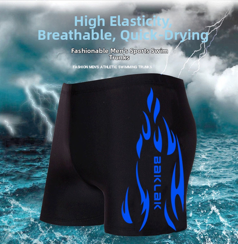 Herren Badehose Mit Hohem Bund Konservativer Schnitt Für Herren_voghion.com