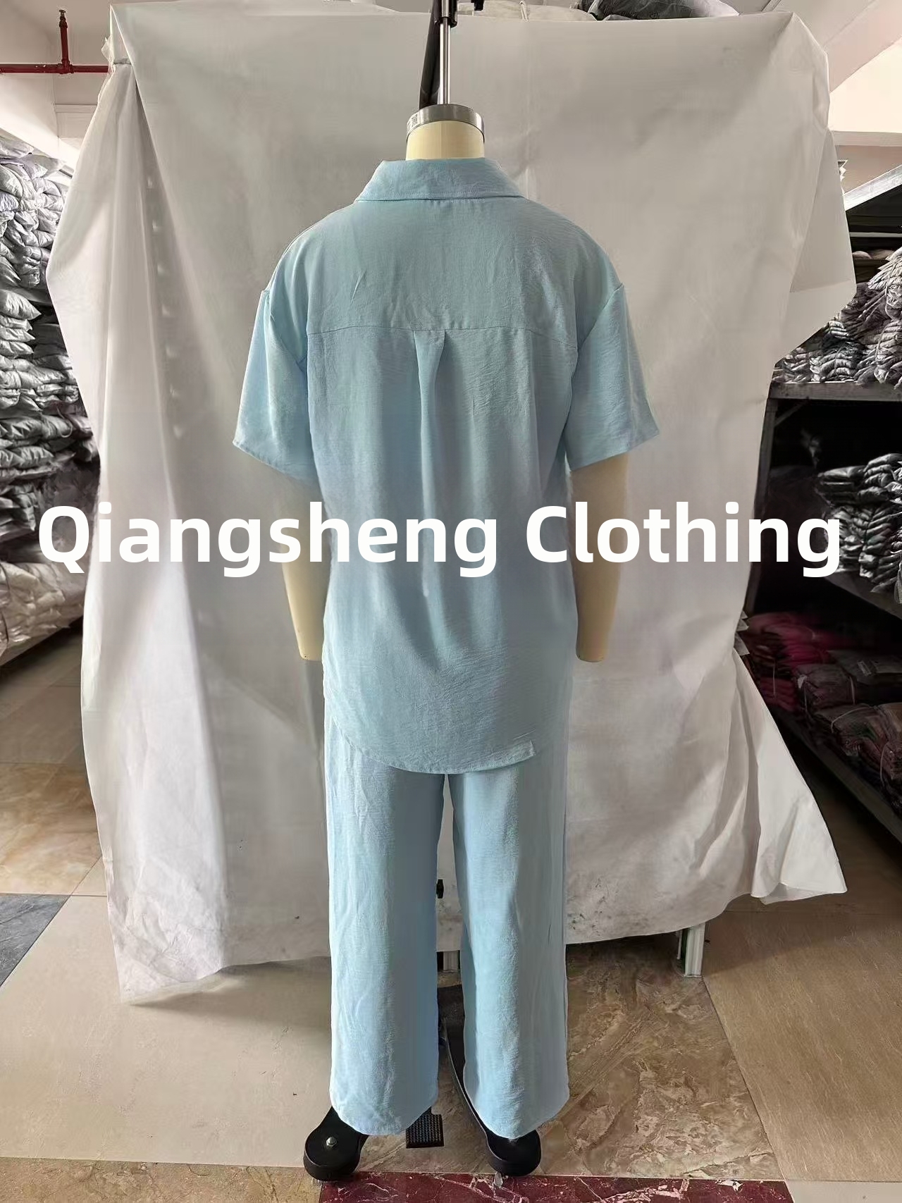 Women's Loose Casual Two-Piece Suit Solid Color European Style Spring/Summer Set_ecoleips.com