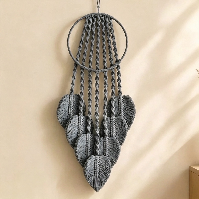 Bohemian Hand-Woven Tapestry, Circular Leaf Dream Catcher, Homestay Background Wall Decoration, Cross-Border Supply Bohemian Hand-Woven Tapestry, Circular Leaf Dream Catcher, Homestay Background Wall Decoration, Cross-Border Supply