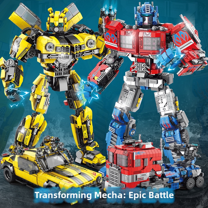 Compatible Transformers Optimus Prime Mech Construction Vehicle Building Blocks Toy For Children Boys Gift_voghion.com