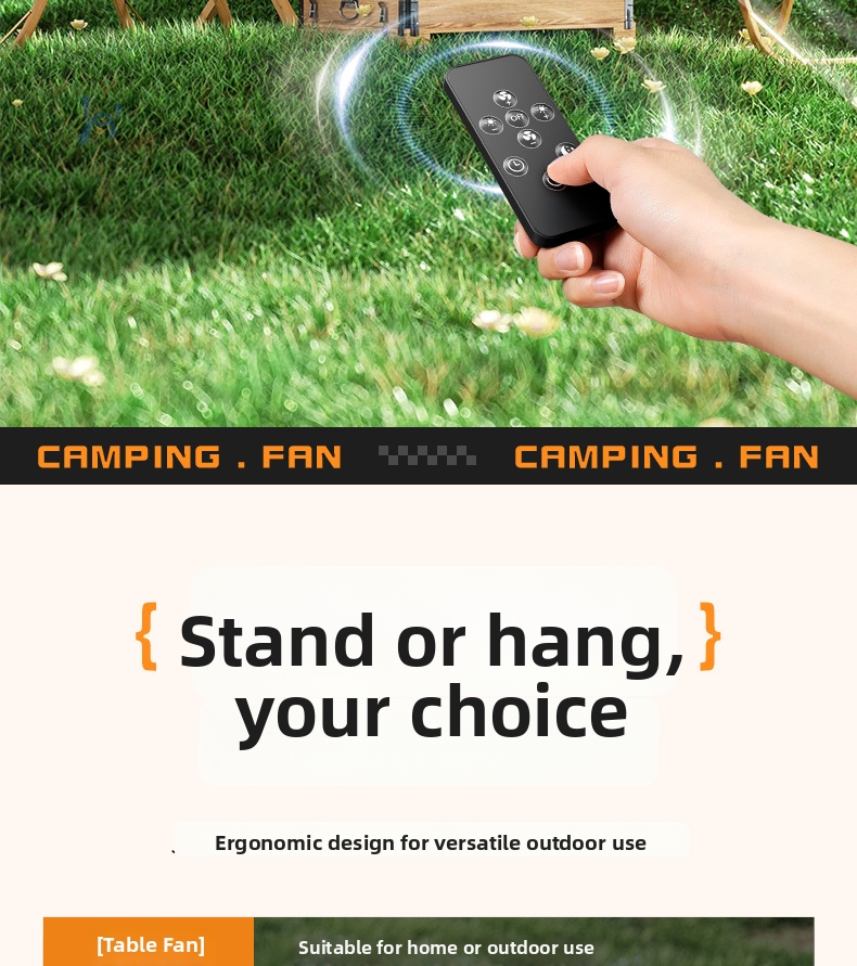 Ventilatore da campeggio portatile con lunga durata per outdoor_voghion.com