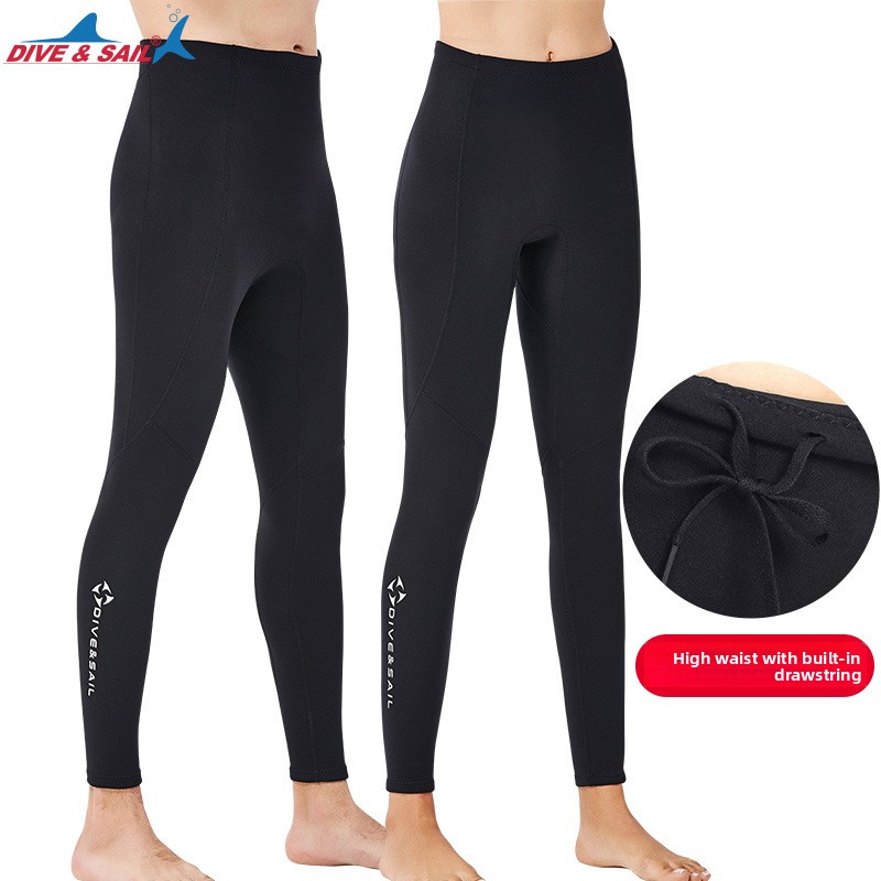 DIVE&SAIL New 2MM Diving Pants, Men's Split Thick Warm High Waisted Diving Pants, Women's Swimming, Surfing, Cold Proof Snorkeling Pants_voghion.com