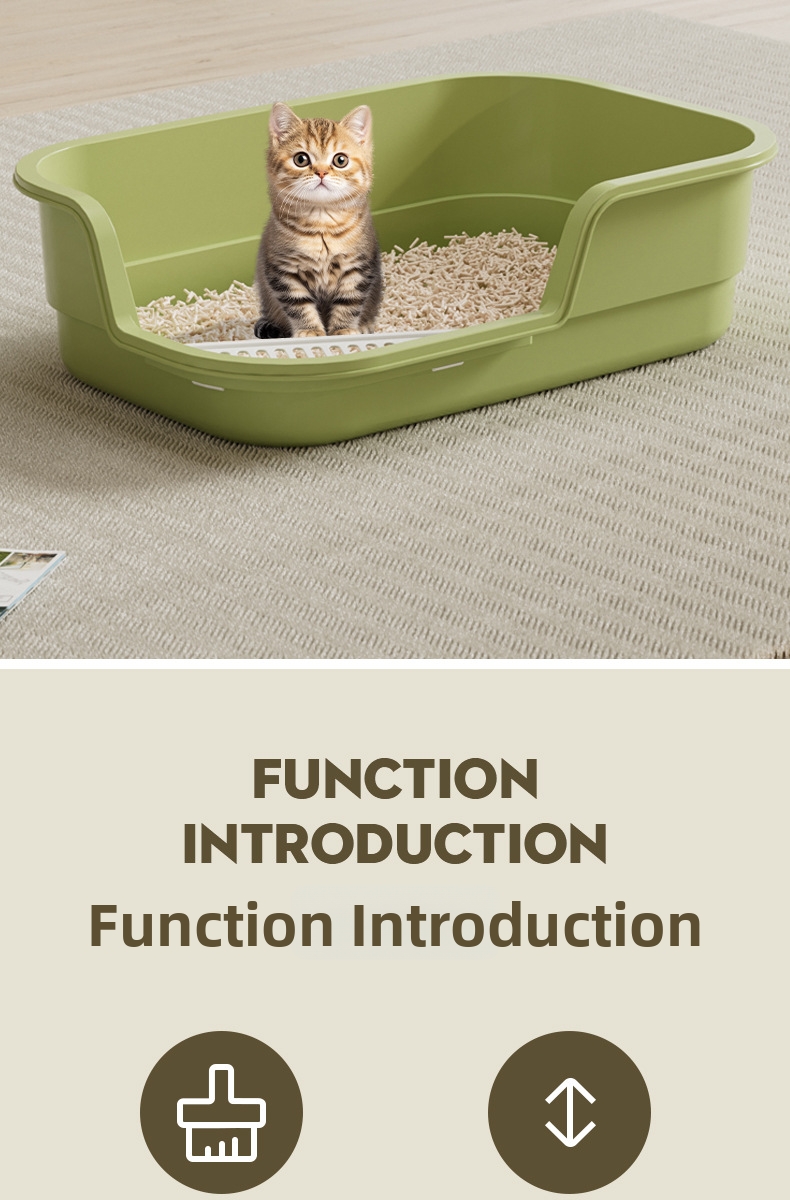 Extra Große Katzentoilette Mit Spritzschutz Und Rand Für Katzen_voghion.com