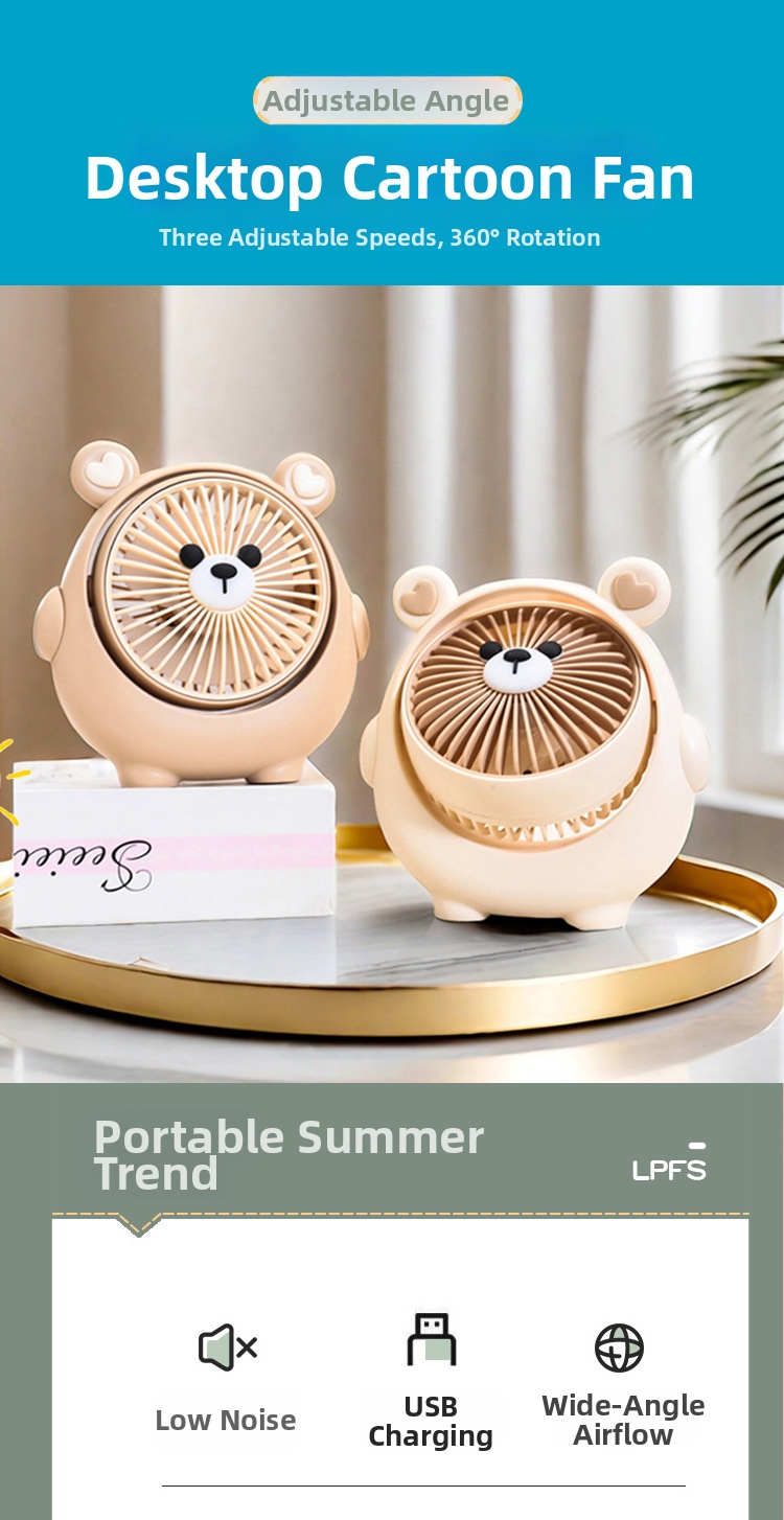 Desktop Usb Fan Rechargeable Portable Cooling Fan For Children_voghion.com
