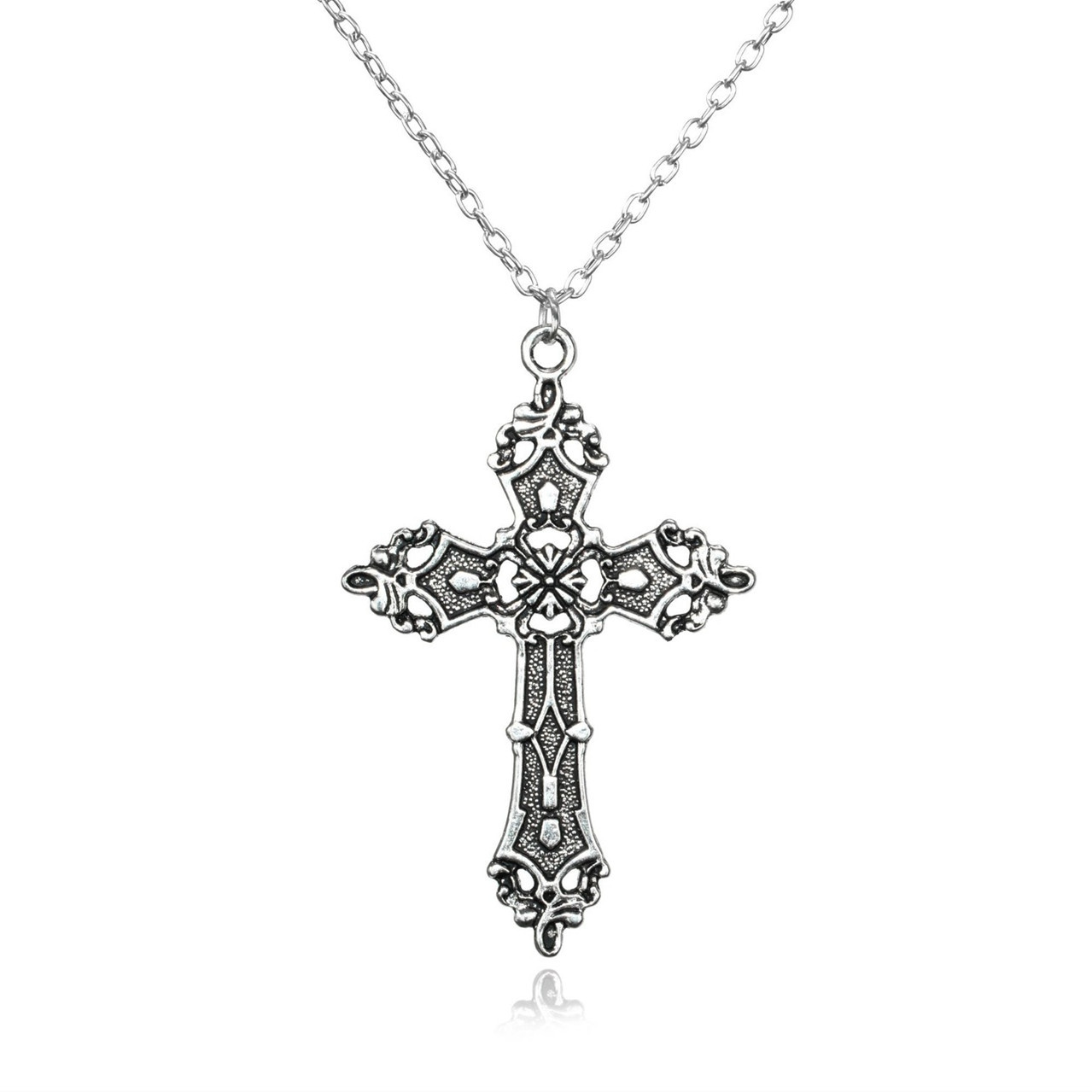 Madonna Pendant Necklace European and American New Retro 1980S Madonna Cross Pendant Necklace