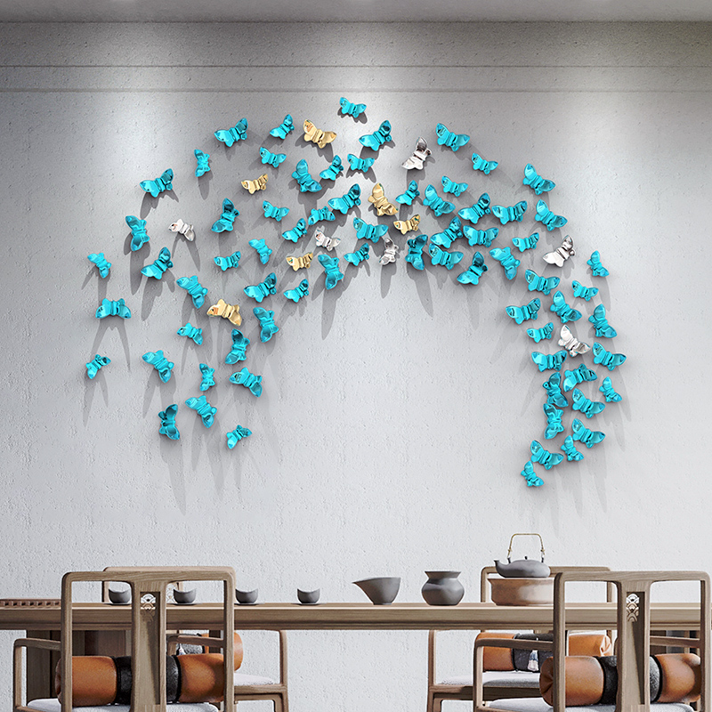 Wall Decoration Three-Dimensional Abstract Butterfly Home Wall Decoration Stickers Living Room Bedroom Wall Arrangement Self-Adhesive Creative Stickers