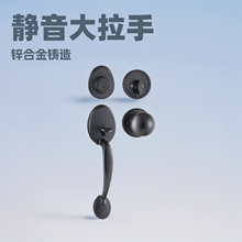 办公室三杆锁静音大拉手锁门把手大门美式入户门锁匙锁厂家热卖