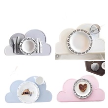 亚马逊儿童餐垫食品级硅胶云朵防水防烫防滑餐桌隔热垫隔热防滑