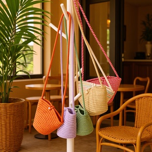 (Wholesale), straw fresh small bag, one-shoulder bag, shoulder bag
