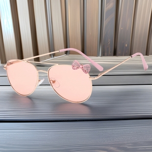 B009 metal frame bow toad glasses children's glasses summer night market stall children's sunglasses wholesale