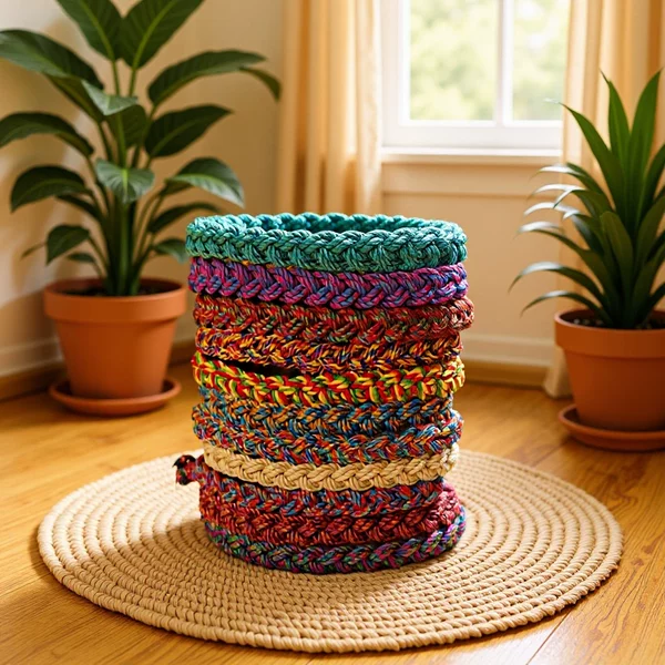 New cotton and linen Japanese and Korean national style personalized hand-woven bracelet retro casual lovers color hand rope wholesale