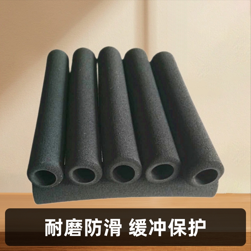 现货批发10*20mm磨面黑色橡塑海绵管 铝合金手柄把套 泡棉管批发