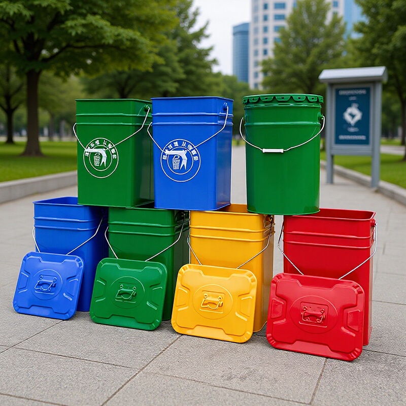 Thickened Peel Box Liner, Outdoor Trash Can, Inner Bucket, Trash Can, Inner Barrel, Satchel Fireproof Bucket, Three-pack Bucket before the Door Thickened Peel Box Liner, Outdoor Trash Can, Inner Bucket, Trash Can, Inner Barrel, Satchel Fireproof Bucket, Three-pack Bucket before the Door