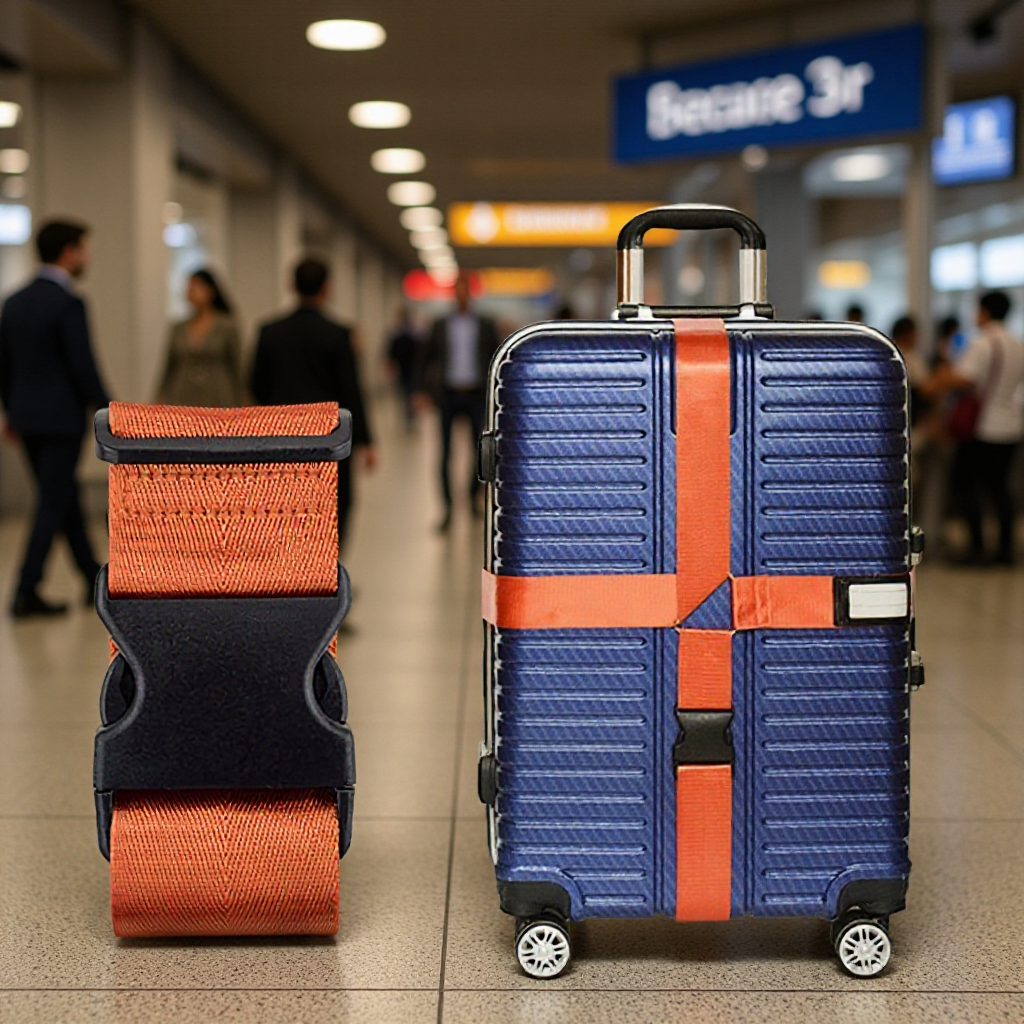 Cross Luggage Straps, Suitcase Straps, Fixed Travel Luggage Straps, Tightening and Reinforcement Straps, Customs Lock Compatible, Wear-Resistant