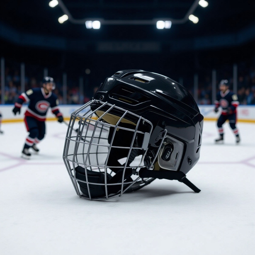 Ice Hockey Helmet, Rugby Roller Skating Equipment, Ice Hockey Goalie Hat for Adults and Children, Protective Ear Protection