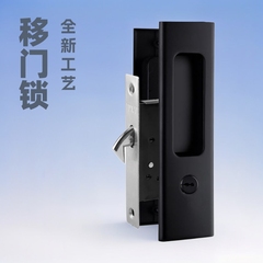 クロスボーダー専用の黒色引き戸ロック、浴室木製ドア引き戸、納屋ドアフックロック、ポケットドアフラットハンドル、引き戸ロック