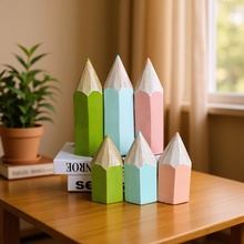 家居摆件饰品树脂工艺品书柜彩色铅笔 ins风摆件创意文化家居装饰