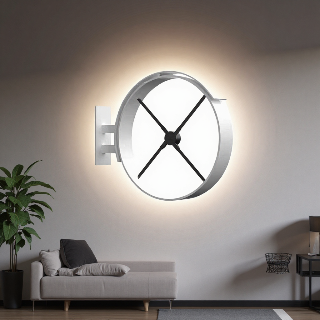 50 56 65CM naked eye 3d holographic light box outdoor double-sided 3d fan light box 3D dynamic door sign
