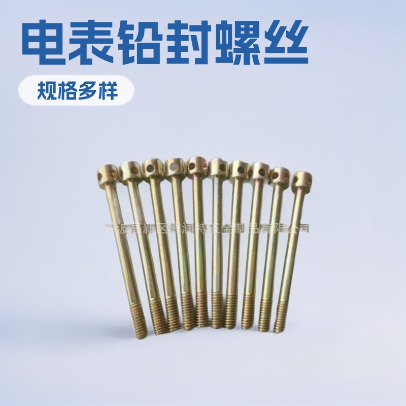 专门生产十一字四孔电表铅封螺钉  平头圆头  单孔双孔铅封螺丝