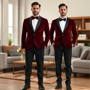 Groom Suit suit Men's Three-Piece Set Slim-Fit Korean Style Wedding Dress Business Casual Handsome Cross-Border Suit for Men