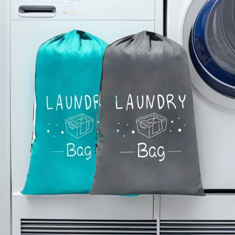 Большой водонепроницаемый мешок для белья из ткани Оксфорд с завязками для хранения и упаковки одежды при переезде.