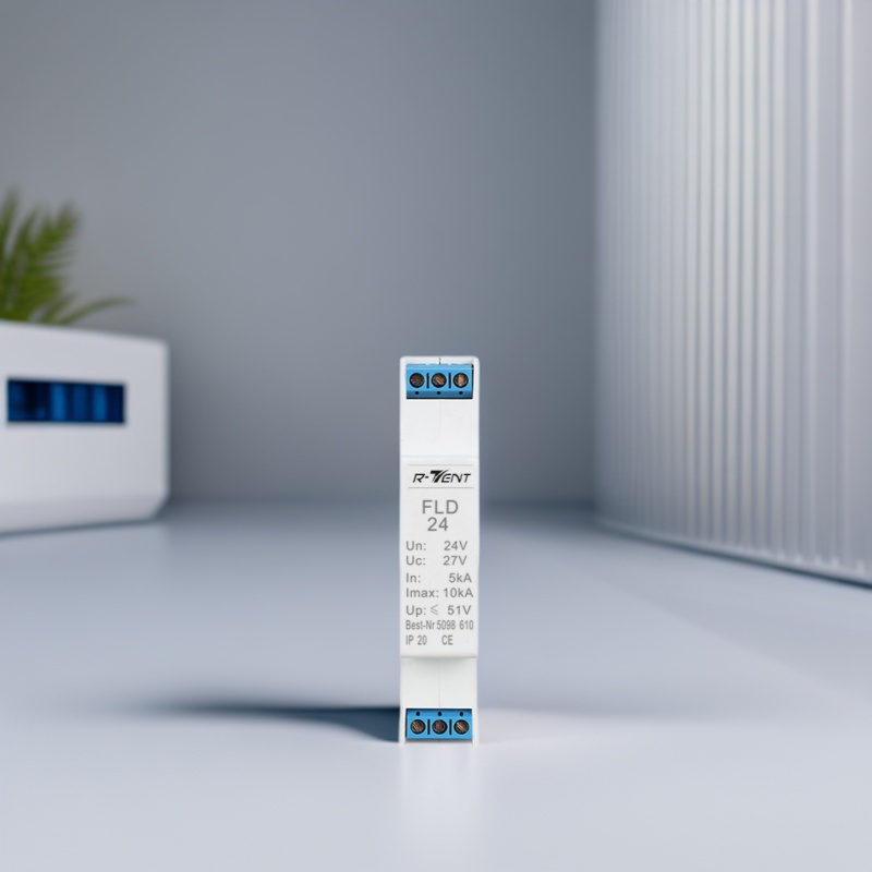 腾泰导轨信号防雷器 模拟信号避雷器FLD5 FLD12 FLD24节能