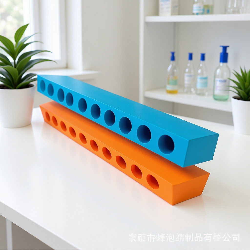 供应EVA积木穿孔彩色长条EVA泡绵圆形片泡沫 积木EVA小方块