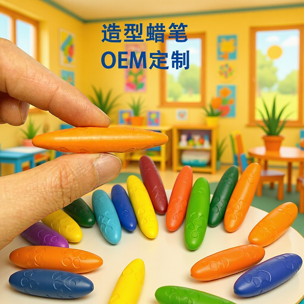 3D Peanut Crayon Non-Dirty Hand-Washed Plastic Crayon Children's Non-Toxic 24-Color Kindergarten Painting