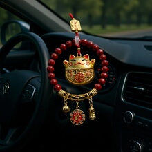 本命年葫芦汽车挂件后视镜挂饰男女款招财猫锦鲤平安车挂奥迪宝马