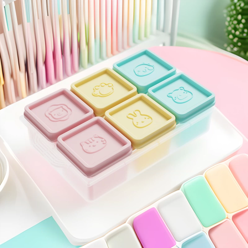 Горячая продажа новых силиконовых 6 сеток Детская коробка для пищевых продуктов