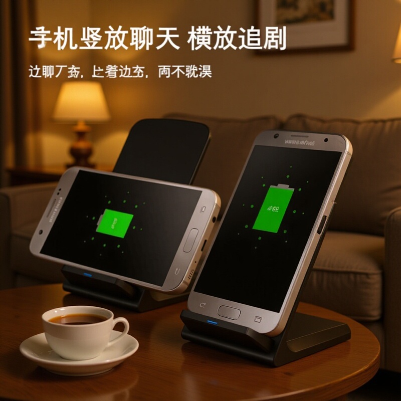 Vertical wireless charger fast charging mobile phone stand two-in-one mobile phone stand charging wholesale fast TYPE charging stand