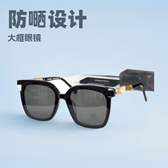 墨镜0748新款方形女大框眼镜圆脸防嗮开车太阳镜焦糖色茶色