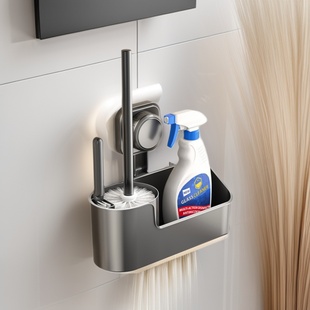 Suction Cup Toilet Brush for Home Use, No Dead Corners, Wall-Mounted for Squat Toilets, Multifunctional, Does Not Damage the Glaze, Long-Handled Cleaning Brush