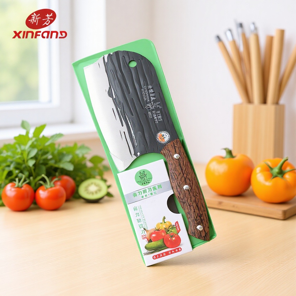 Trendy Fish Head Knife with Hammered Texture, Stainless Steel Household Kitchen Knife, Women's Special Sharp Kitchen Knife