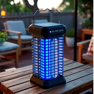 New Indoor Mosquito Repellent Lamp Led Mosquito Killer Lamp Electric Shock Mosquito Trap Lamp Outdoor Waterproof Solar Charging Mosquito Killer