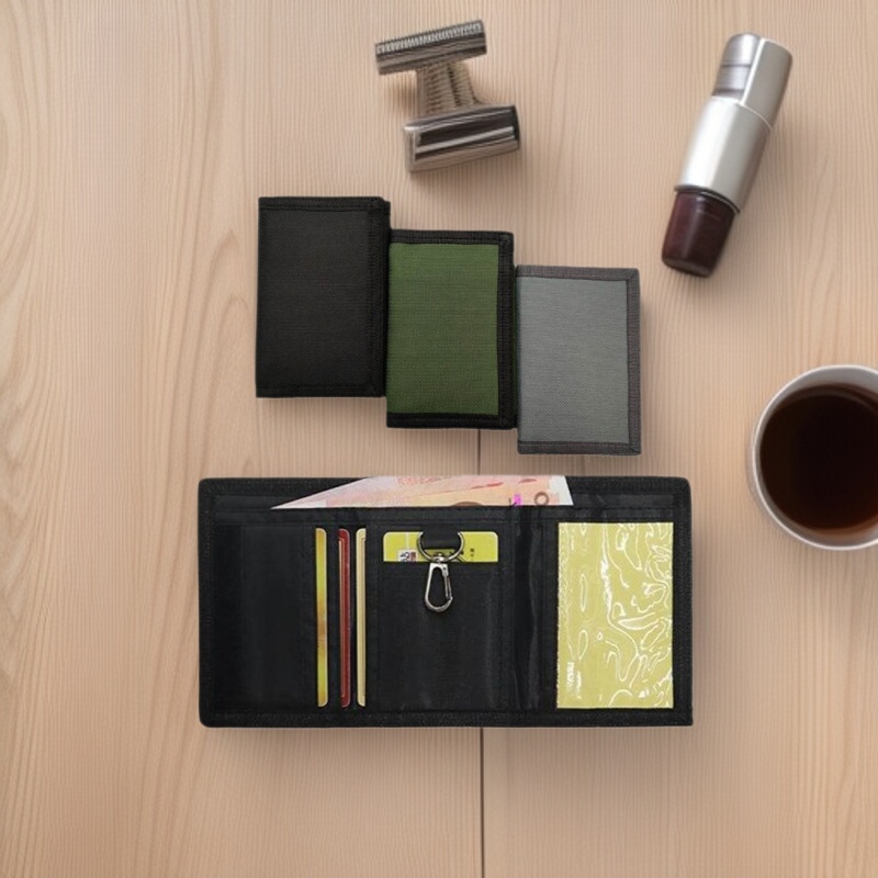 Cross-Border Foldable Oxford Cloth Men's Wallet 70% off Travel Wallet Short Style Credit Card Holder High-End Feel